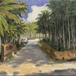 plein air oil painting - Tranquil Avenue