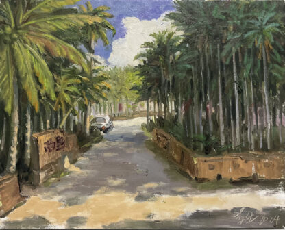 plein air oil painting - Tranquil Avenue