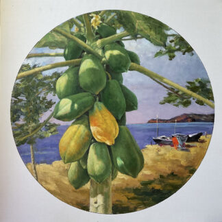 Oil painting art - Harbor Vista with Ripening Papayas